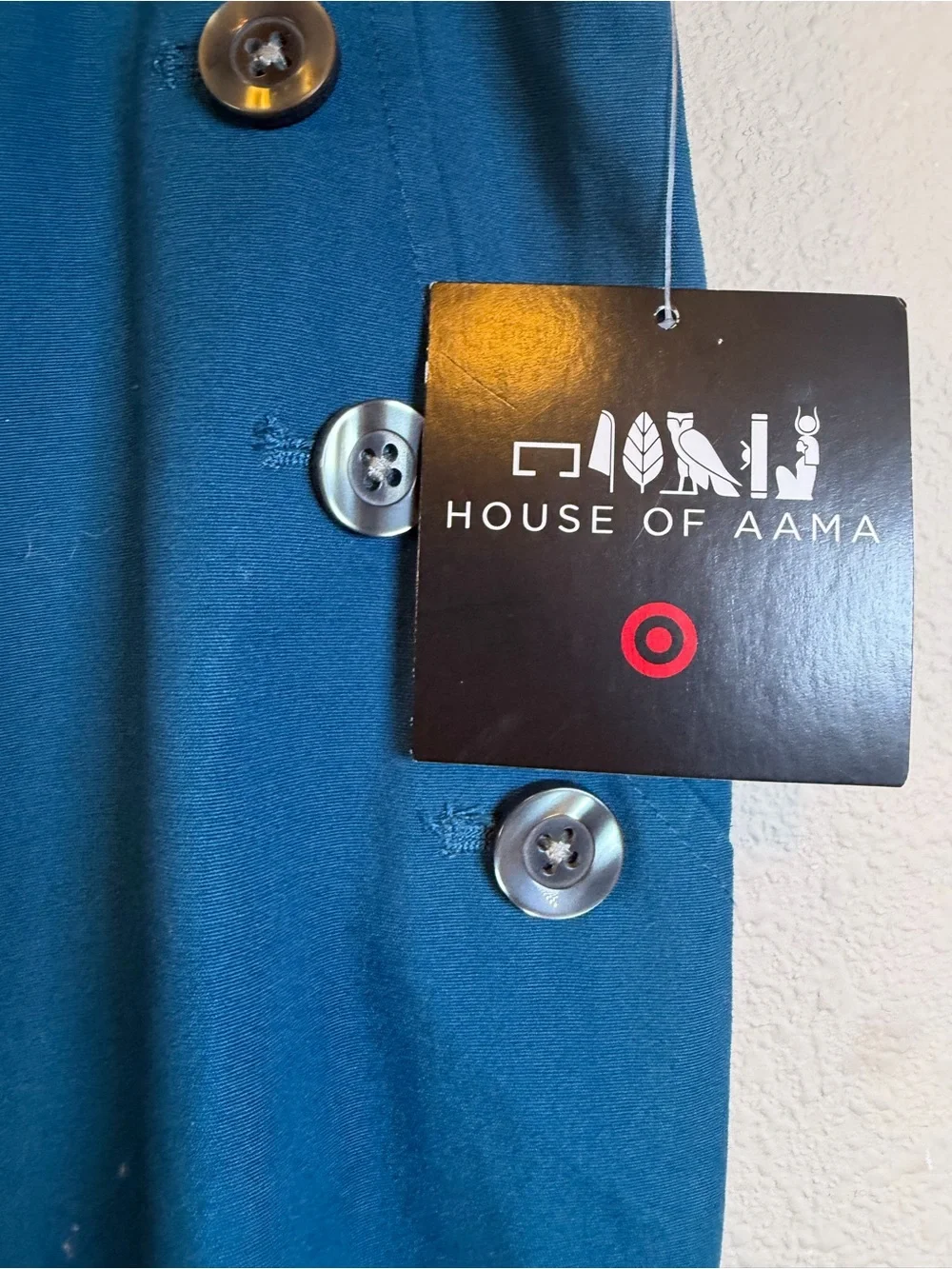 House of Aama deep teal Pull Up  Button-Accent Dress Pants. XXL